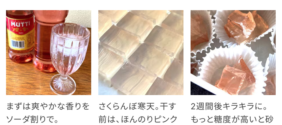 さくらんぼの琥珀糖